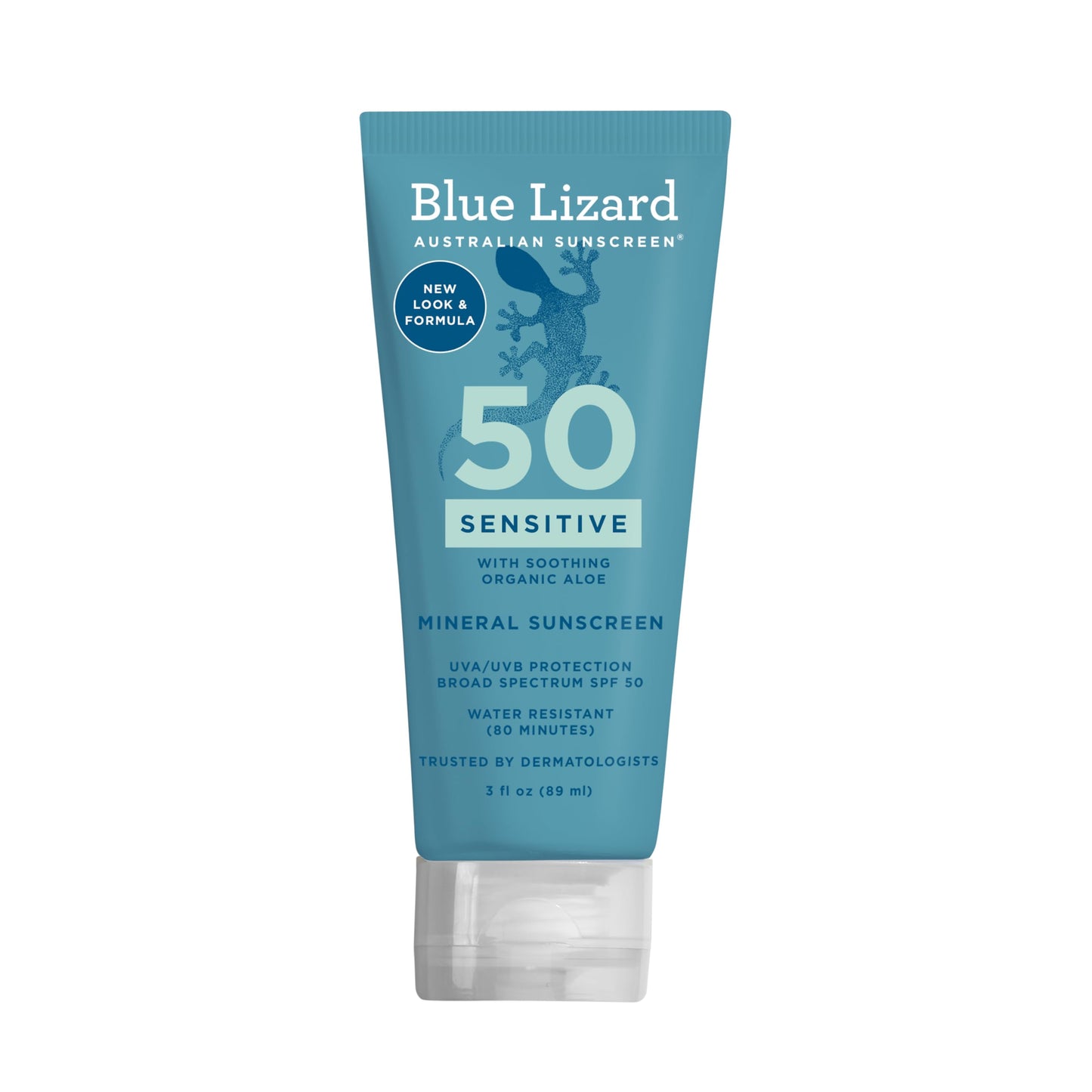Blue Lizard SENSITIVE Mineral Sunscreen with Zinc Oxide, SPF 50+