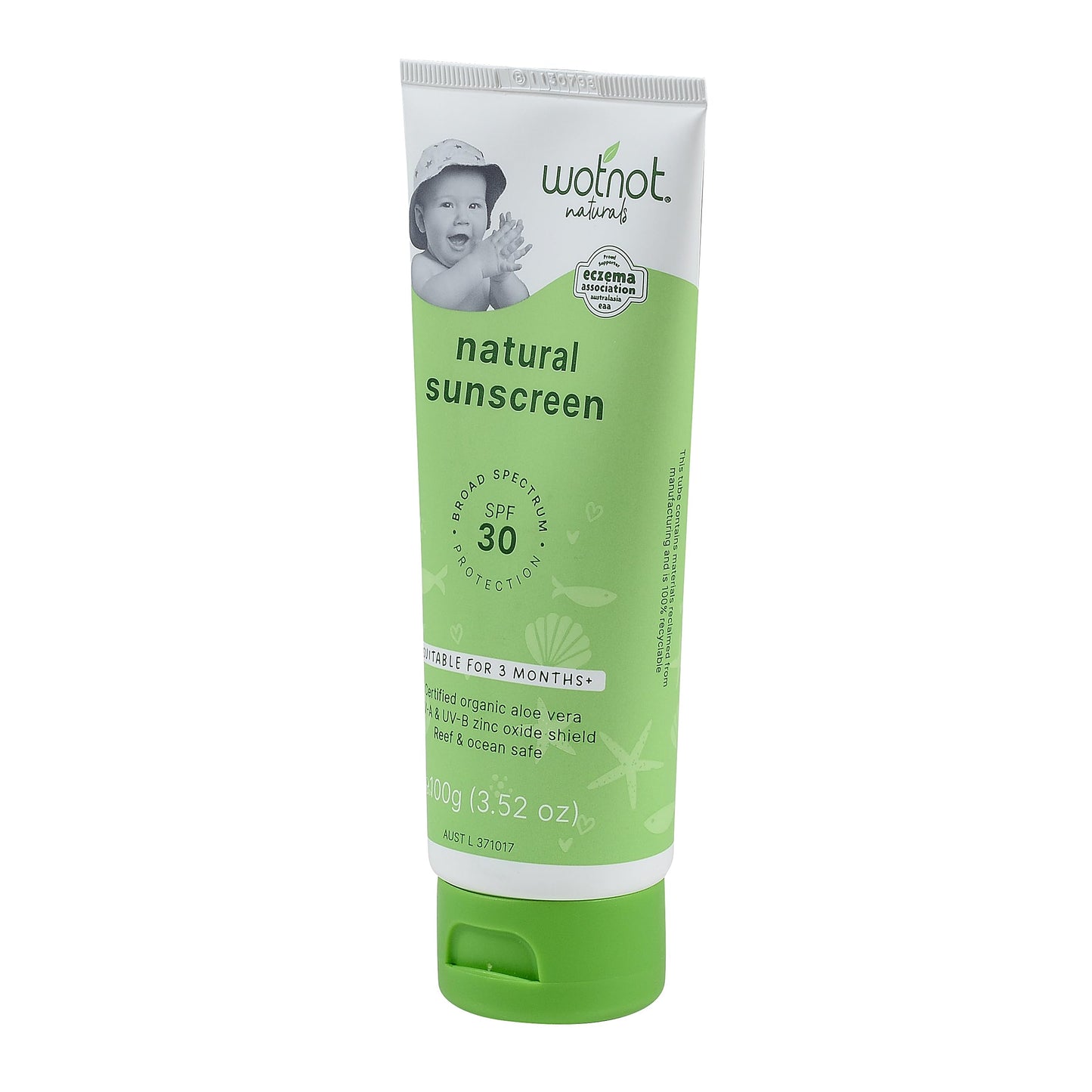Wotnot Baby Natural Sunscreen SPF 30+, 100 Grams