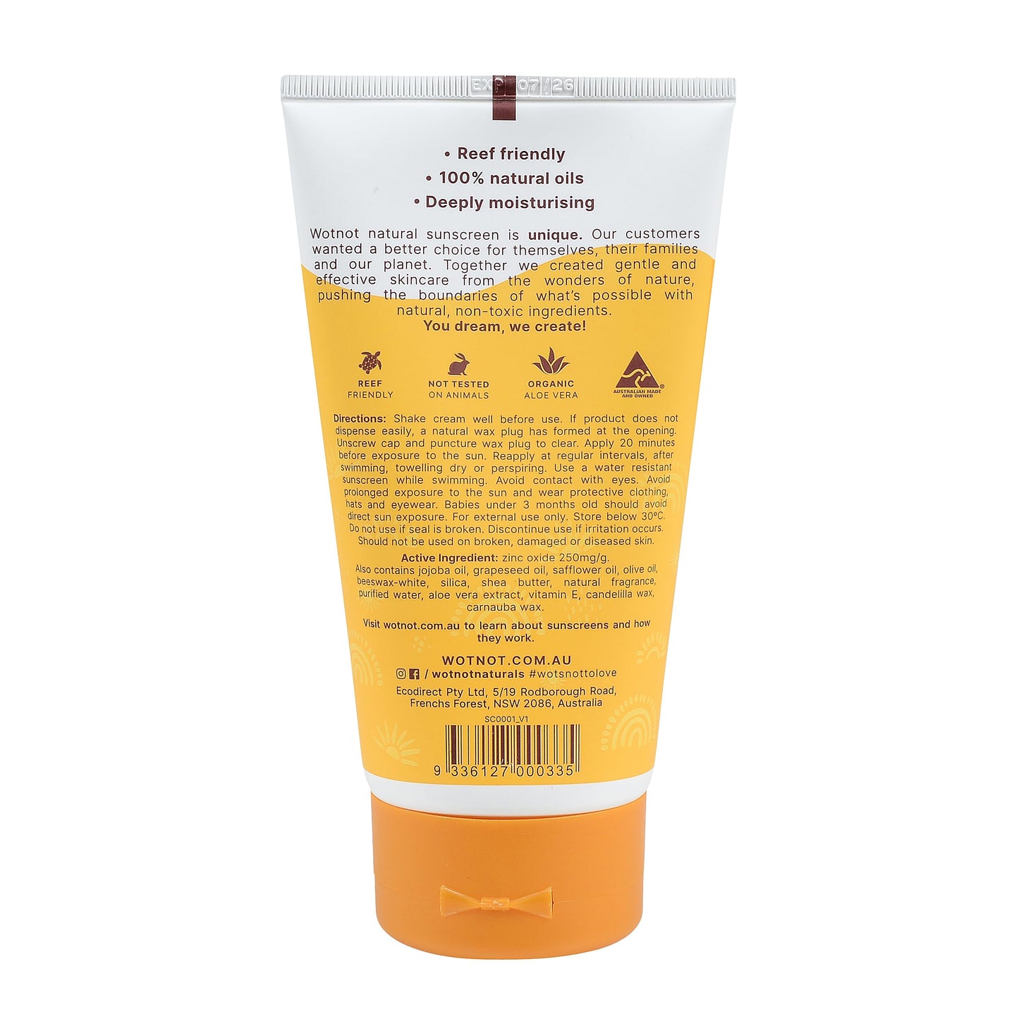 Wotnot Family Natural Sunscreen SPF 30+