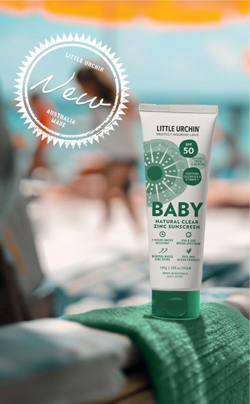 LITTLE URCHIN BABY -SPF50 Natural Clear Zinc Sunscreen