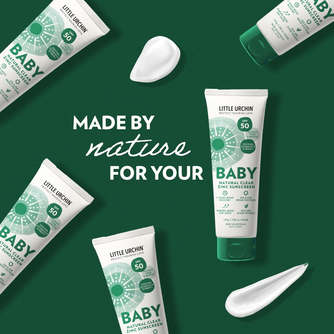 LITTLE URCHIN BABY -SPF50 Natural Clear Zinc Sunscreen