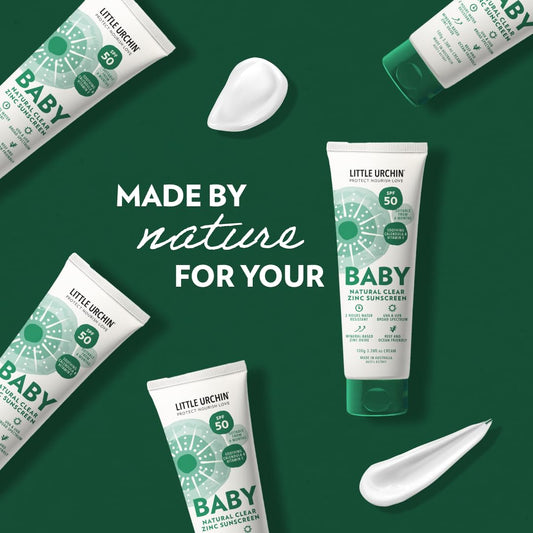 LITTLE URCHIN BABY -SPF50 Natural Clear Zinc Sunscreen