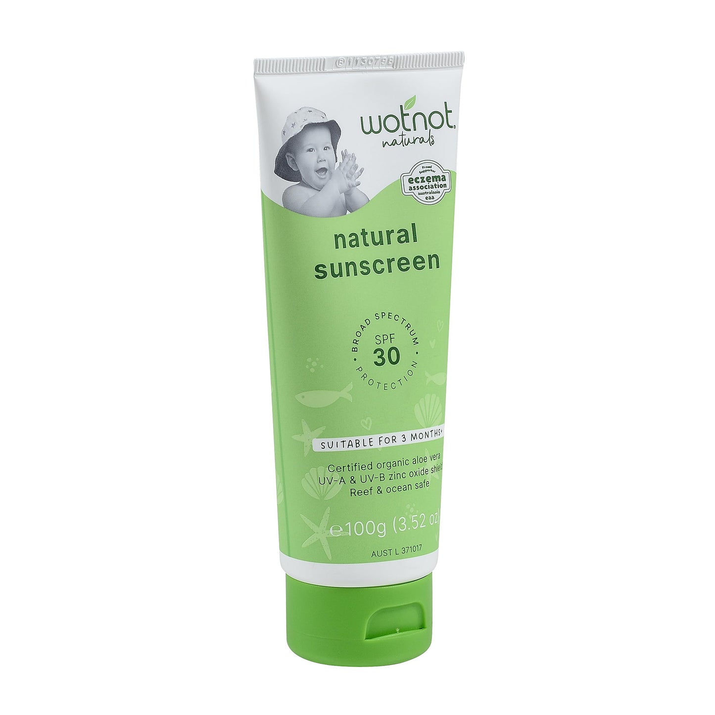 Wotnot Baby Natural Sunscreen SPF 30+, 100 Grams